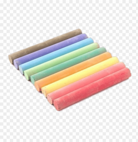 neatly laid out coloured chalk PNG images with no watermark