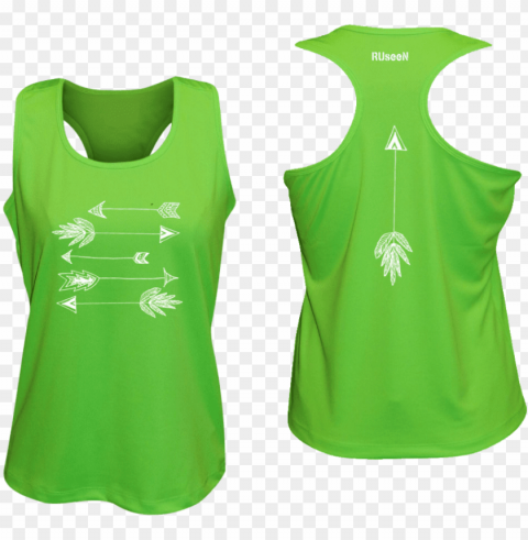 neon green running vest Transparent PNG graphics assortment