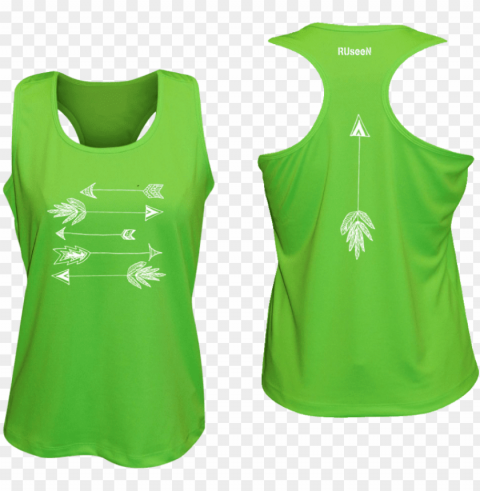 Neon Green Running Vest Transparent PNG Graphics Assortment