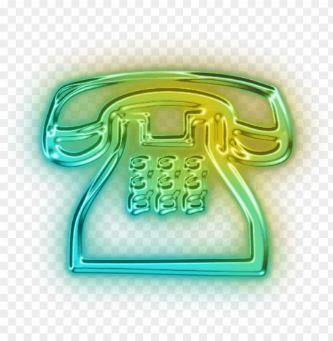 neon phone sign PNG images with clear cutout