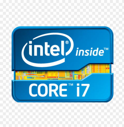 new intel core i7 logo vector free Isolated PNG Object with Clear Background