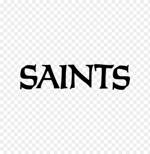 new orleans saints logo wordmark vector PNG Isolated Object on Clear Background