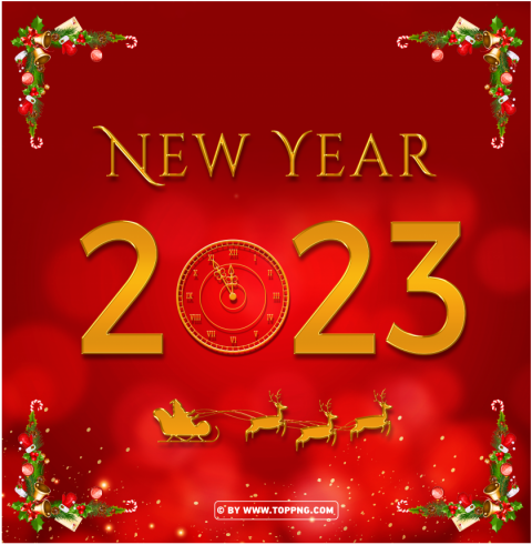 new year 2023 card eve clock xmas background PNG transparent photos vast collection