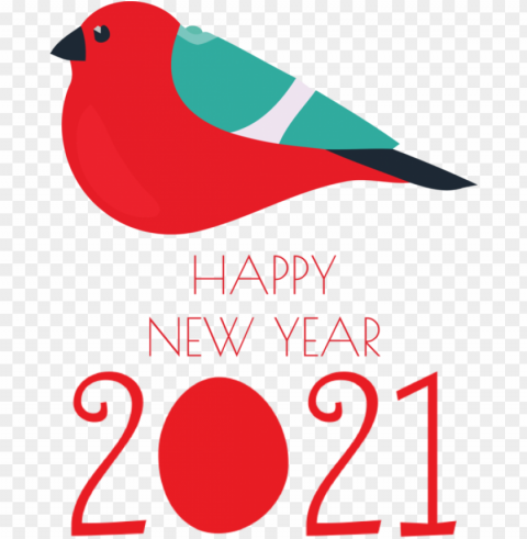 New Year Birds Logo Design for Happy New Year 2021 for New Year HighQuality PNG Isolated on Transparent Background