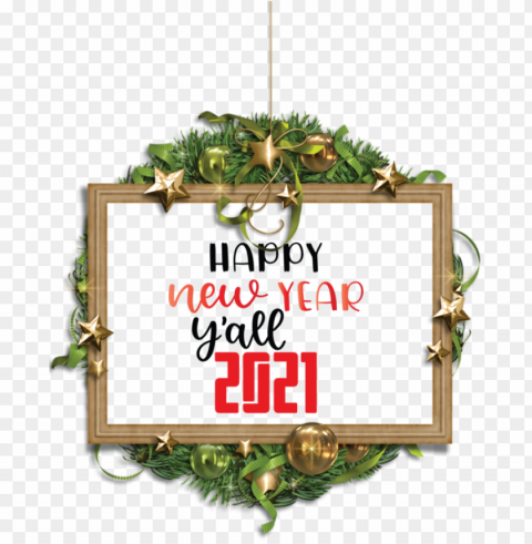 New Year Christmas Day Christmas decoration Christmas ornament for Happy New Year 2021 for New Year Isolated Graphic in Transparent PNG Format