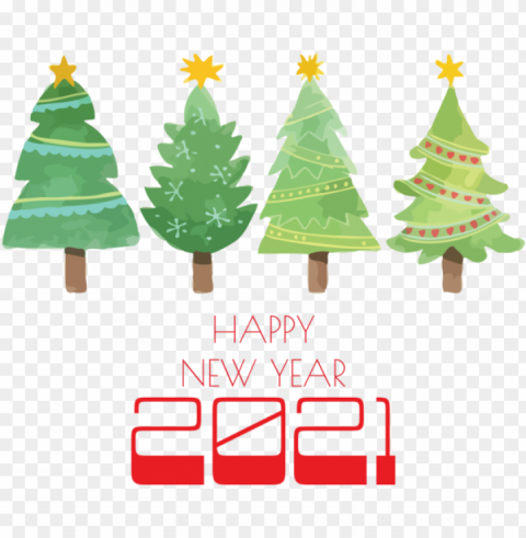 New Year Christmas Day Christmas tree Christmas decoration for Happy New Year 2021 for New Year Images in PNG format with transparency