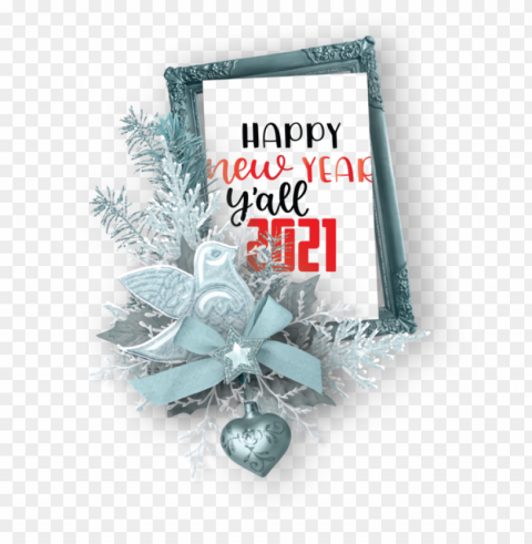 New Year Christmas Day Picture frame Scrapbooking for Happy New Year 2021 for New Year Free PNG images with transparent backgrounds