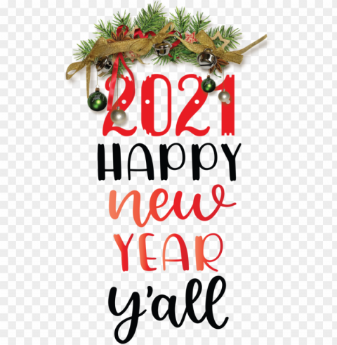 New Year Christmas tree Christmas Day Christmas Ornament M for Happy New Year 2021 for New Year Free PNG images with alpha transparency