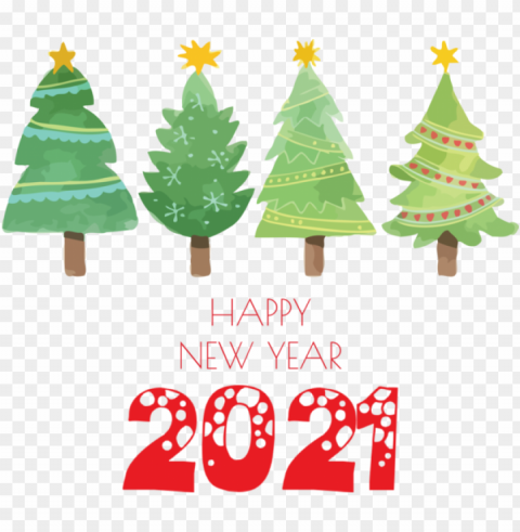 New Year Christmas tree Christmas Day Santa Claus for Happy New Year 2021 for New Year Clear PNG pictures package