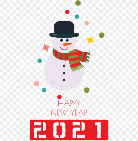 New Year Christmas tree Snowman Watercolor painting for Happy New Year 2021 for New Year HighResolution PNG Isolated on Transparent Background