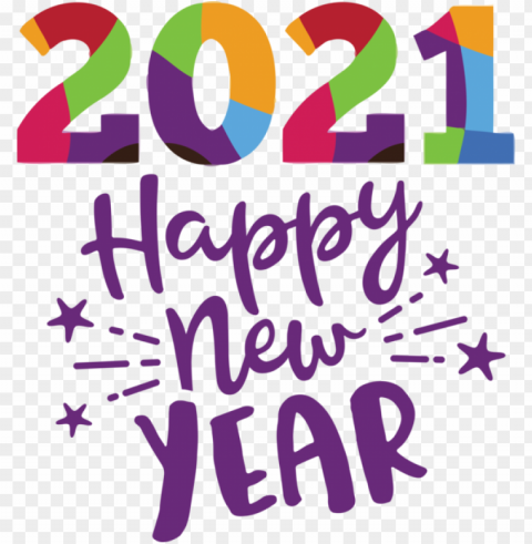 New Year Logo Design Line for Happy New Year 2021 for New Year Isolated Element in Transparent PNG