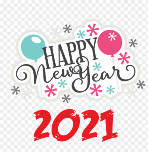 New Year Logo Line Meter for Happy New Year 2021 for New Year High Resolution PNG Isolated Illustration