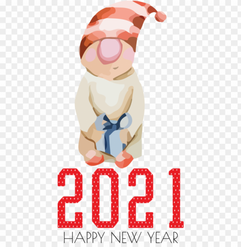 New Year Watercolor painting Statue for Happy New Year 2021 for New Year HighQuality Transparent PNG Isolation