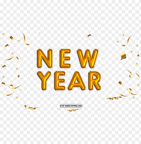 new year yellow gold balloons image file PNG images with alpha transparency wide selection