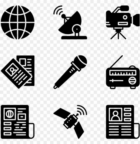 news & media 100 icons - news media icon PNG Image with Transparent Isolated Graphic Element