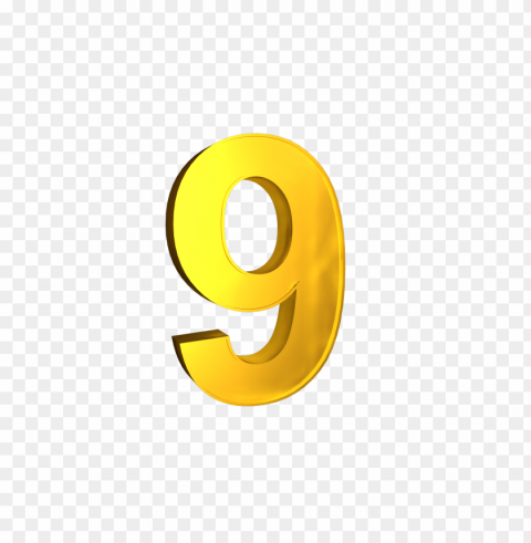 nine 9 3D Numbers gold High-resolution transparent PNG files PNG transparent with Clear Background ID 762e2baa