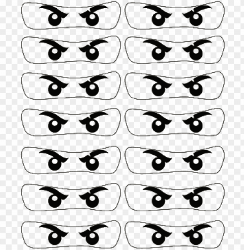 Ninjago Eyes Printable Black And White High-resolution Transparent PNG Images Comprehensive Assortment