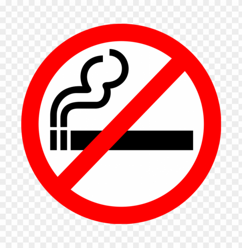 No smoking red sign isolated PNG transparent images for printing