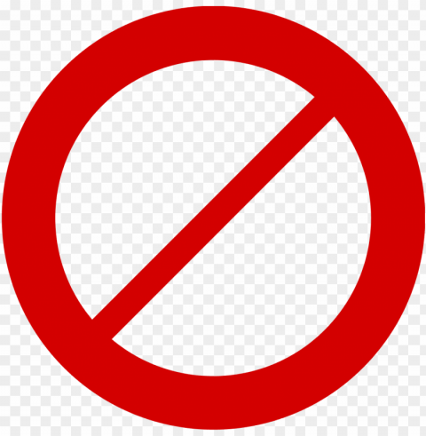 no icon red - red no icon Transparent PNG artworks for creativity