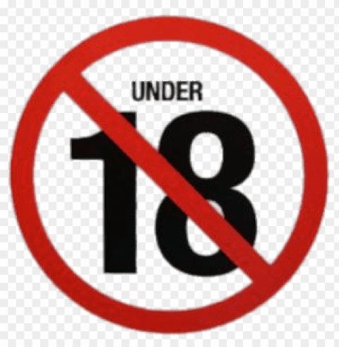 no under 18's age restriction Isolated Artwork on Transparent Background