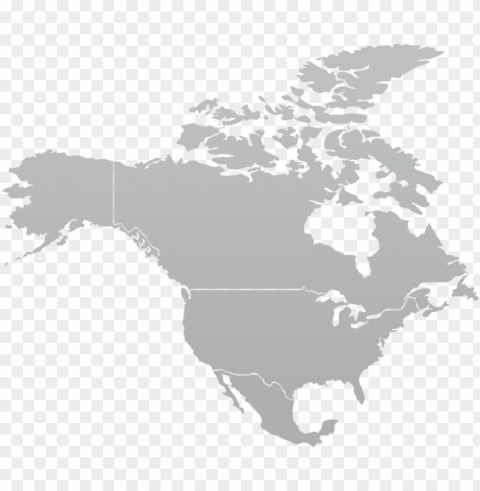 north america map gray PNG Graphic with Isolated Design