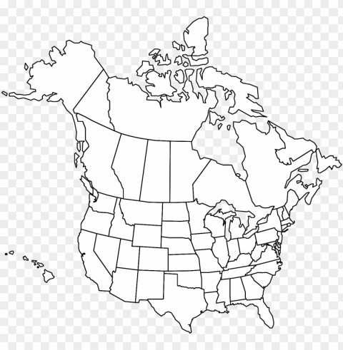 north america states and provinces PNG Image Isolated with Clear Transparency