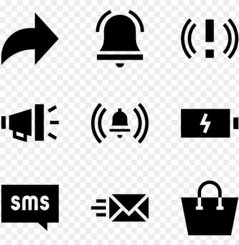 notifications 50 icons - icon HighResolution Transparent PNG Isolated Item
