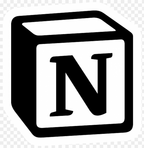 Notion Logo Transparent Background PNG Object Isolation