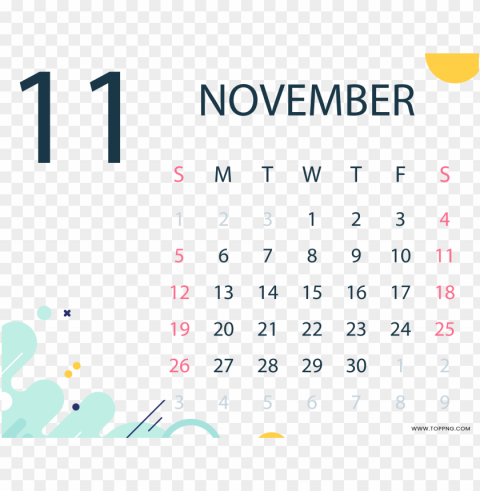 November 2023 Calendar Images Clear PNG image