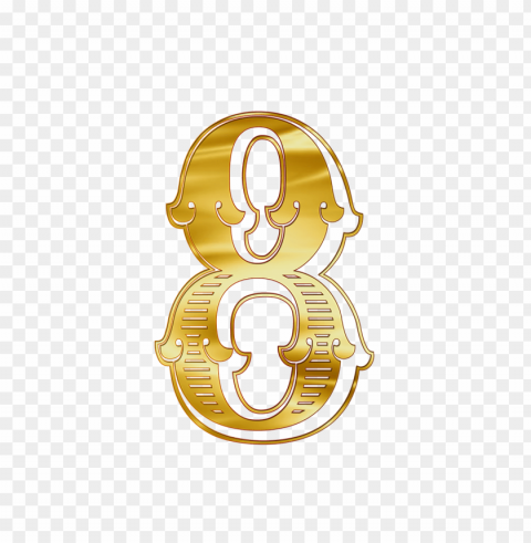 number 8 guilded PNG images without subscription PNG transparent with Clear Background ID 21f9a64f