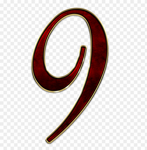 number 9 red PNG with no cost PNG transparent with Clear Background ID 24d280dd