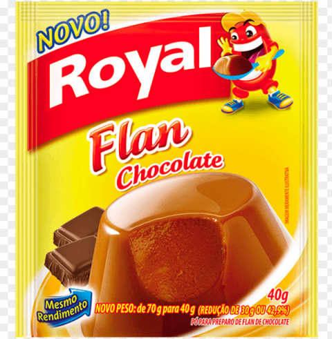 o para flan royal chocolate 40g - fla PNG Image with Isolated Graphic