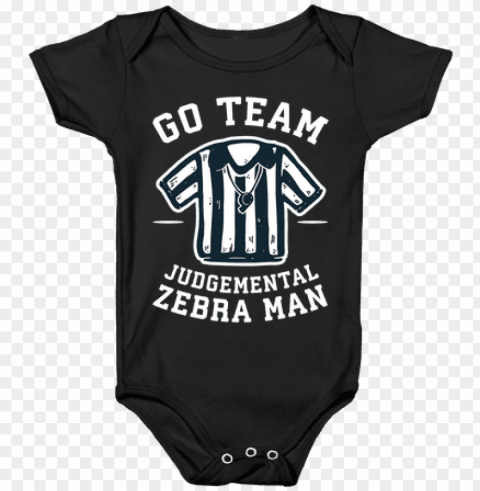 o team judgemental zebra man baby onesy - pastel goth baby clothes Clean Background PNG Isolated Art