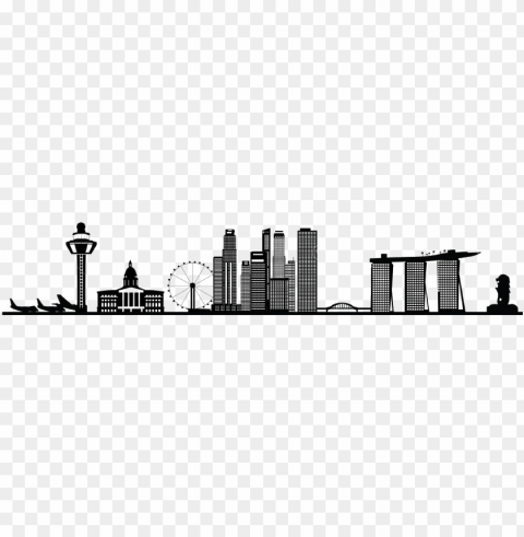 o to image - singapore skyline free vector Isolated Character in Transparent PNG Format