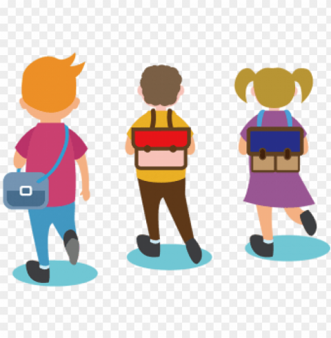 o to school go to school cartoon vector and - school going students vector Isolated Item on HighResolution Transparent PNG