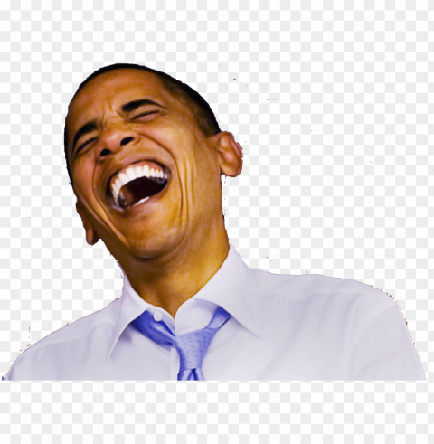 obama laughing - obama laughi Isolated Design in Transparent Background PNG