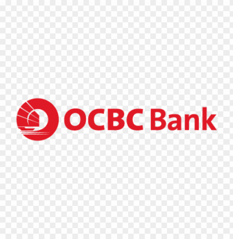 ocbc bank vector logo Isolated Item on Transparent PNG Format