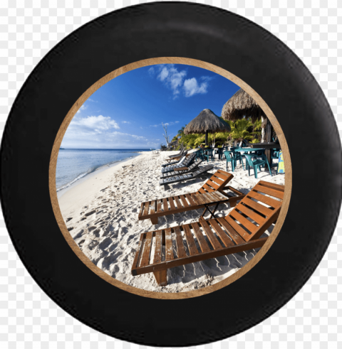 ocean beach lounge chairs and tiki huts vacation rv - closeout lamont bonfire bay flamingo cabana round Alpha PNGs