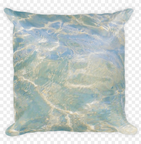 ocean water pillow is soft and vibrant and zippered - cushio PNG with clear overlay