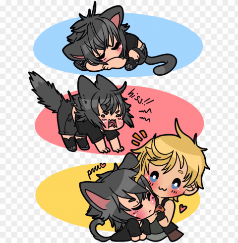 octis lucis caelum black kitty cat unlucky kitten - final fantasy cat noctis Transparent image PNG transparent with Clear Background ID a0ea11df