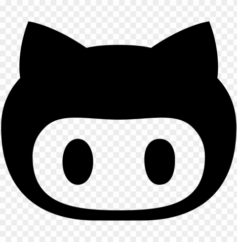 octocat filled icon - github icon svg Transparent Background Isolated PNG Figure