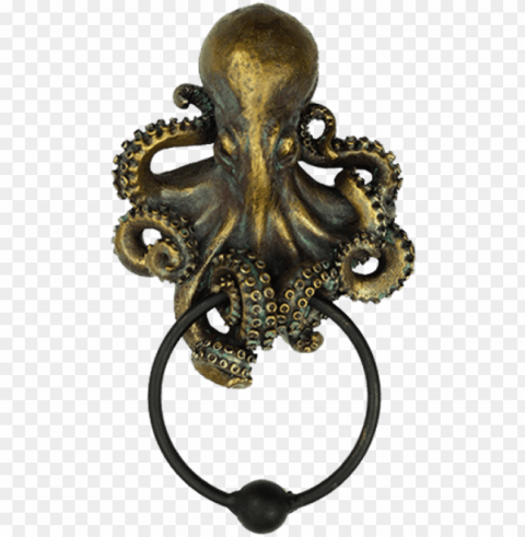 octopus door knocker - pacific giftware 11601 octopus door knocker Transparent Cutout PNG Graphic Isolation