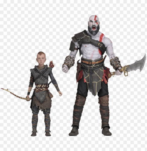 od of war - neca kratos and atreus Clear Background Isolation in PNG Format
