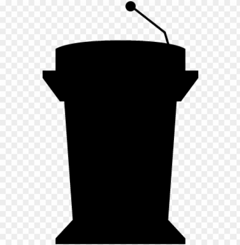 odium silhouette with microphone for presentation - microphone podium vector PNG graphics with alpha transparency bundle