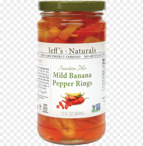 of all natural line of olives peppers capers and - jeff's natural mild sliced banana pepper PNG with clear overlay