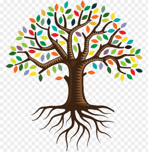 of yourself shaped by the past but you can then begin - tree with roots and leaves PNG Graphic with Transparency Isolation