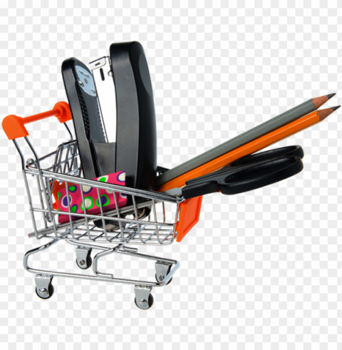 office and school supplies and tech accessories - office supplies shopping cart Transparent PNG images collection