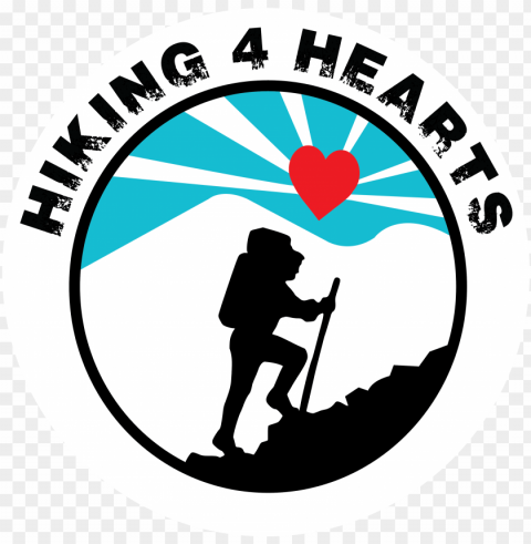 official hiking 4 hearts logo - born to hike forced to work sticker PNG transparent photos mega collection