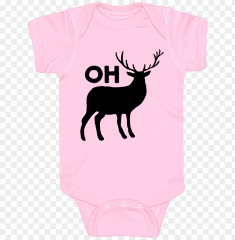oh deer baby onesy - deer - jennifer pugh canvas art print Isolated Item on Transparent PNG Format