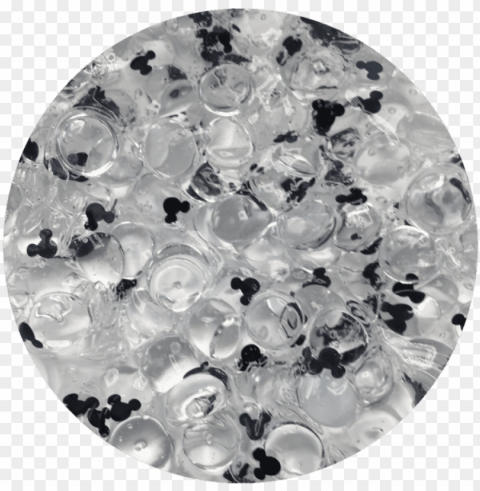 oh mickey fishbowl slime a fishbowl slime with - slime black glitter Isolated Graphic on Clear PNG